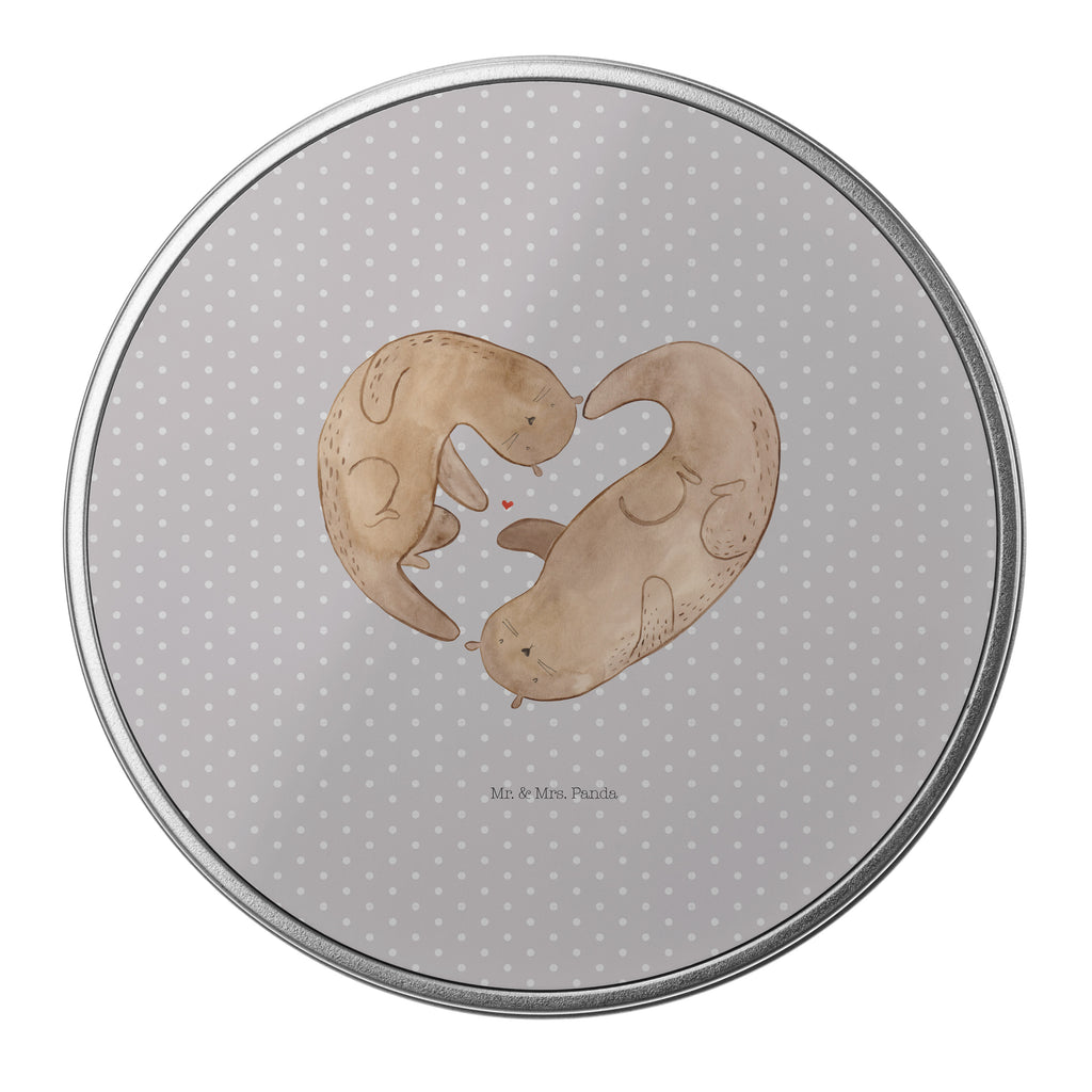 Blechdose rund Otter Herz Metalldose, Keksdose, Dose, Vorratsdose, Geschenkbox, Otter, Fischotter, Seeotter, Liebe, Herz, Liebesbeweis, Liebesgeschenk, Bessere Hälfte, Love you, Jahrestag, Hochzeitstag, Verlobung, gemeinsames Leben