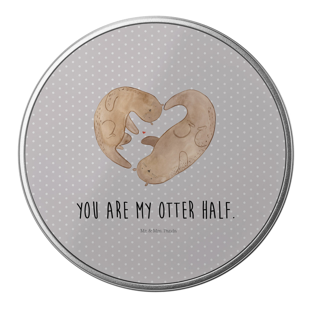 Blechdose rund Otter Herz Metalldose, Keksdose, Dose, Vorratsdose, Geschenkbox, Otter, Fischotter, Seeotter, Liebe, Herz, Liebesbeweis, Liebesgeschenk, Bessere Hälfte, Love you, Jahrestag, Hochzeitstag, Verlobung, gemeinsames Leben