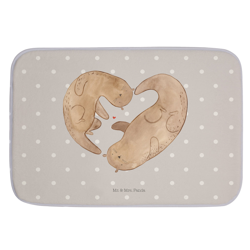 Badvorleger Otter Herz Badematte, Badteppich, Duschvorleger, Badezimmerteppich, Badezimmermatte, Badvorleger, Duschmatte, Duschteppich, Otter, Fischotter, Seeotter, Liebe, Herz, Liebesbeweis, Liebesgeschenk, Bessere Hälfte, Love you, Jahrestag, Hochzeitstag, Verlobung, gemeinsames Leben