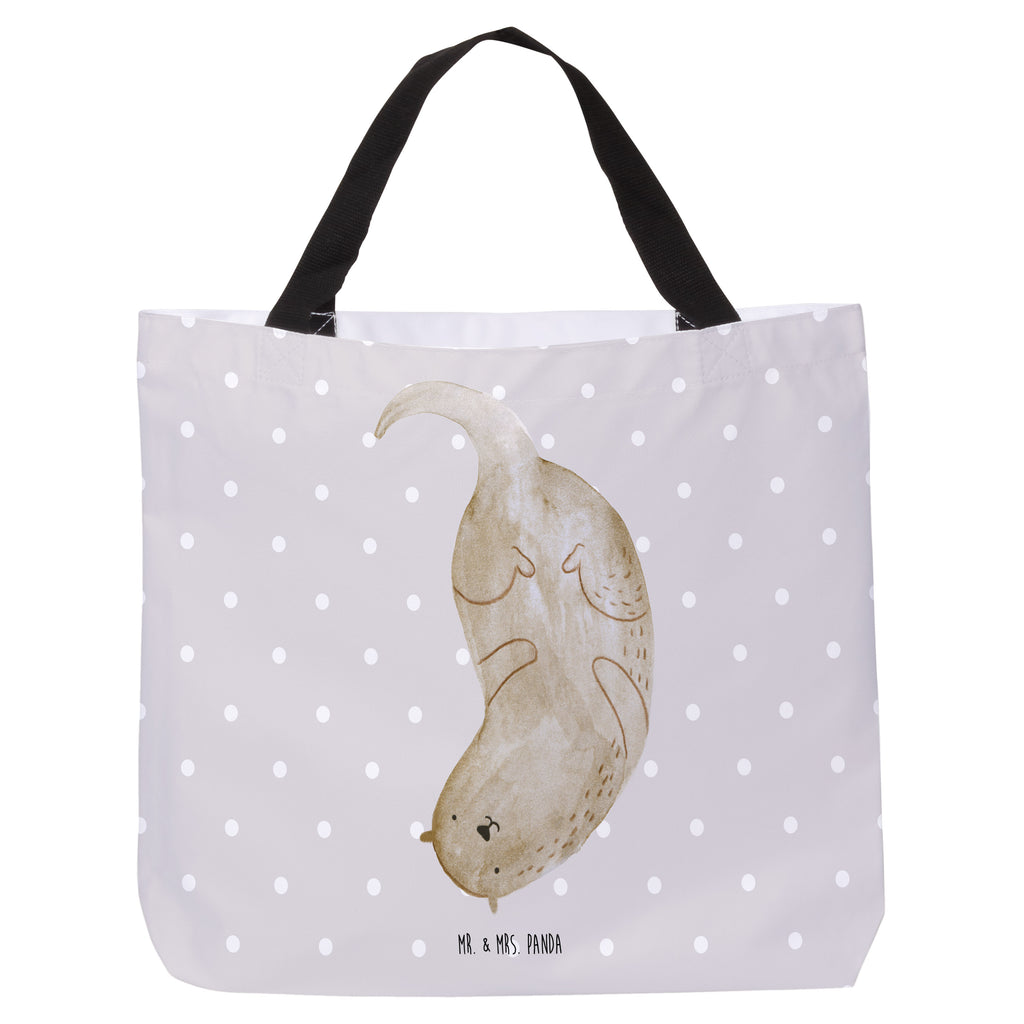 Shopper Otter kopfüber Beutel, Einkaufstasche, Tasche, Strandtasche, Einkaufsbeutel, Shopper, Schultasche, Freizeittasche, Tragebeutel, Schulbeutel, Alltagstasche, Otter, Fischotter, Seeotter, Otter Seeotter See Otter