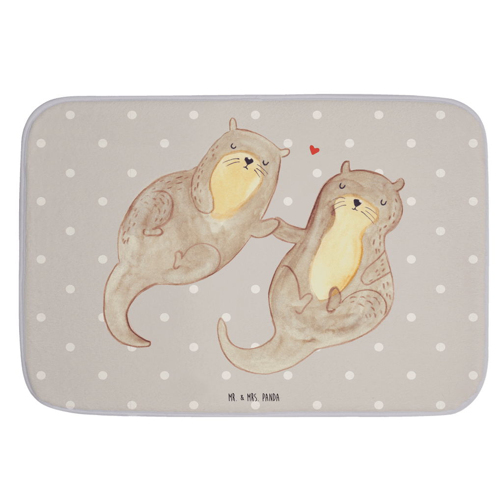 Badvorleger Otter händchenhaltend Badematte, Badteppich, Duschvorleger, Badezimmerteppich, Badezimmermatte, Badvorleger, Duschmatte, Duschteppich, Otter, Fischotter, Seeotter, Otter Seeotter See Otter