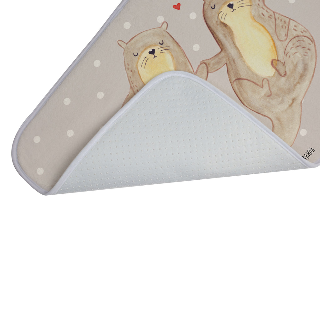 Badvorleger Otter händchenhaltend Badematte, Badteppich, Duschvorleger, Badezimmerteppich, Badezimmermatte, Badvorleger, Duschmatte, Duschteppich, Otter, Fischotter, Seeotter, Otter Seeotter See Otter