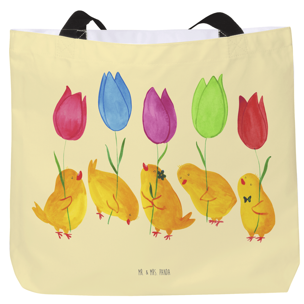 Shopper Küken Parade Beutel, Einkaufstasche, Tasche, Strandtasche, Einkaufsbeutel, Shopper, Schultasche, Freizeittasche, Tragebeutel, Schulbeutel, Alltagstasche, Ostern, Osterhase, Ostergeschenke, Osternest, Osterdeko, Geschenk zu Ostern, Küken, Parade, Tulpen, Frohe Ostern, Ostergrüße, Blumen