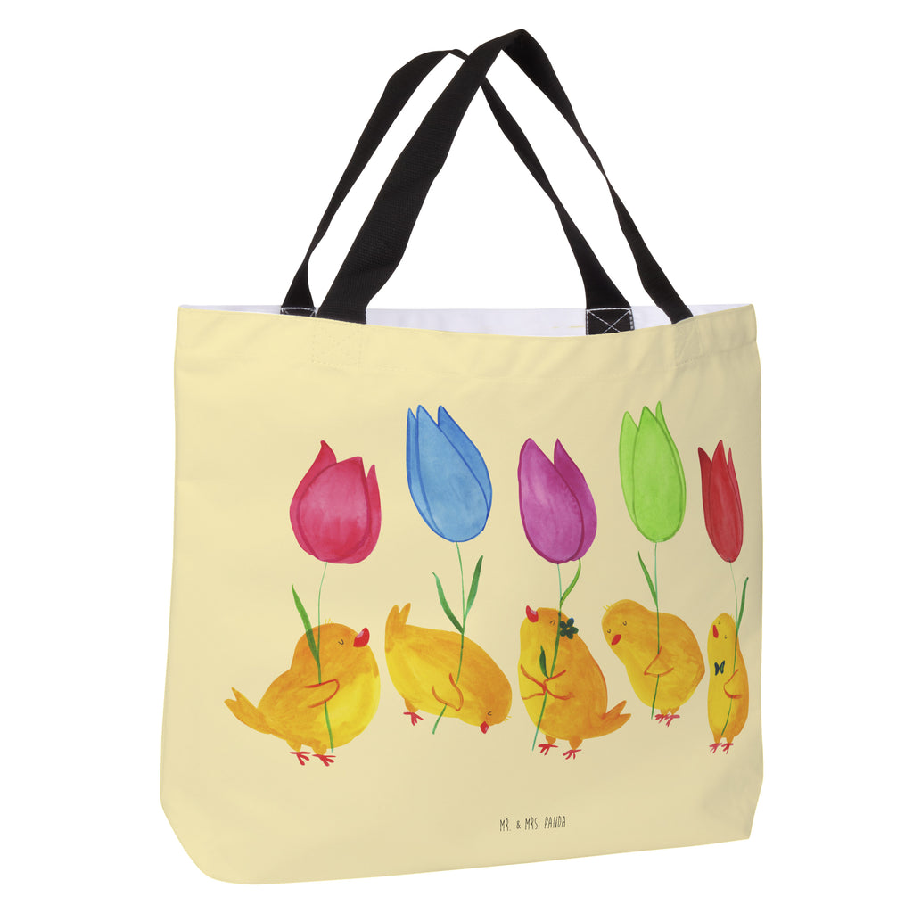 Shopper Küken Parade Beutel, Einkaufstasche, Tasche, Strandtasche, Einkaufsbeutel, Shopper, Schultasche, Freizeittasche, Tragebeutel, Schulbeutel, Alltagstasche, Ostern, Osterhase, Ostergeschenke, Osternest, Osterdeko, Geschenk zu Ostern, Küken, Parade, Tulpen, Frohe Ostern, Ostergrüße, Blumen