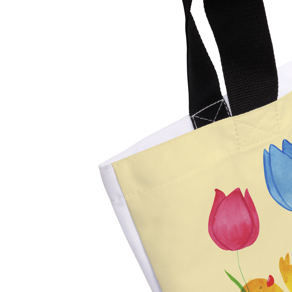 Shopper Küken Parade Beutel, Einkaufstasche, Tasche, Strandtasche, Einkaufsbeutel, Shopper, Schultasche, Freizeittasche, Tragebeutel, Schulbeutel, Alltagstasche, Ostern, Osterhase, Ostergeschenke, Osternest, Osterdeko, Geschenk zu Ostern, Küken, Parade, Tulpen, Frohe Ostern, Ostergrüße, Blumen