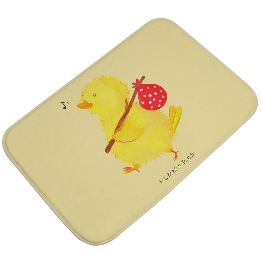 Badvorleger Küken Wanderer Badematte, Badteppich, Duschvorleger, Badezimmerteppich, Badezimmermatte, Badvorleger, Duschmatte, Duschteppich, Ostern, Osterhase, Ostergeschenke, Osternest, Osterdeko, Geschenk zu Ostern, Küken, Osterei, Ostereier, Ei, Frühlingsgefühle, Freude, Grüße, liebe Grüße, Frohe Ostern, Ostergrüße, Flausen, Wunder, Reisen, Weltenbummler, Zeit, Zeitmanagement, Backpacker