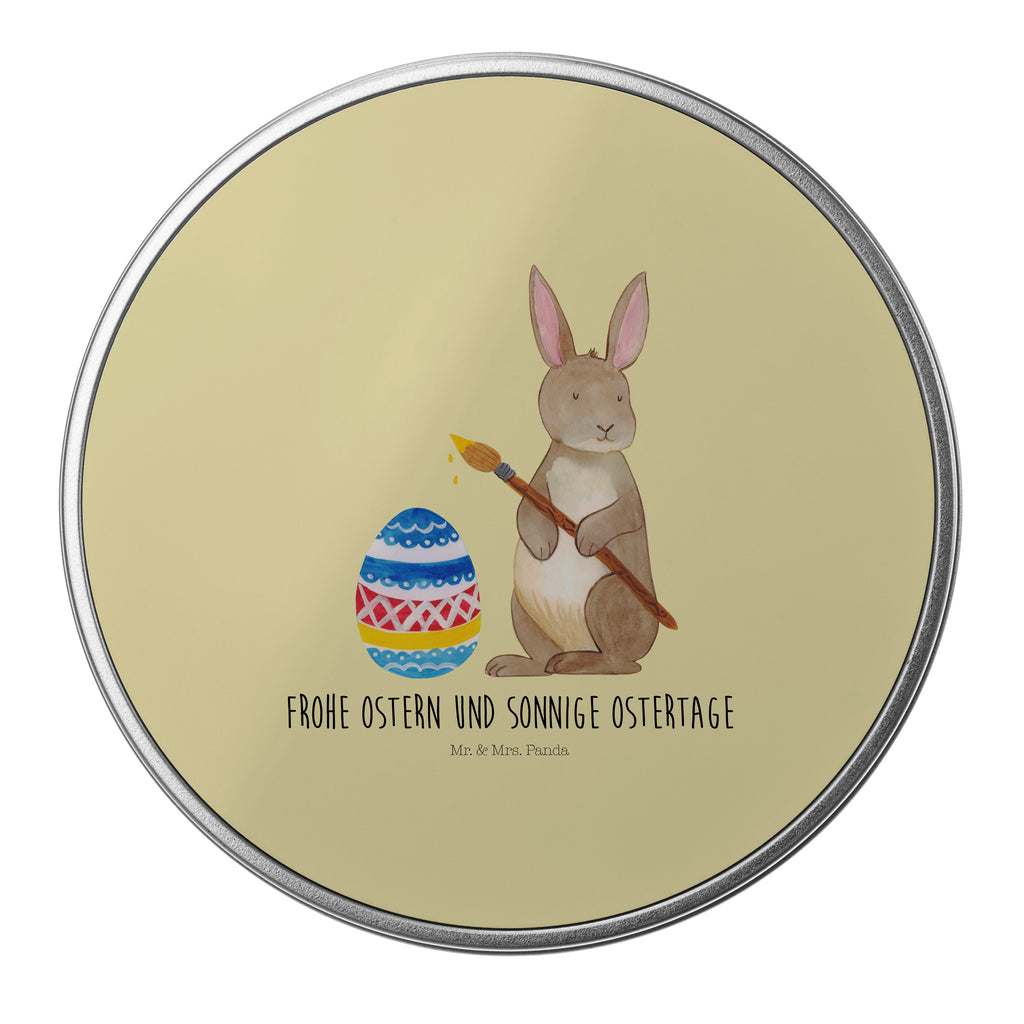 Blechdose rund Hase Eiermalen Metalldose, Keksdose, Dose, Vorratsdose, Geschenkbox, Ostern, Osterhase, Ostergeschenke, Osternest, Osterdeko, Geschenk zu Ostern, Frohe Ostern, Ostergrüße, Osterblume, Osterei, bemalte Ostereier, Hase, Kaninchen, Eiermalen