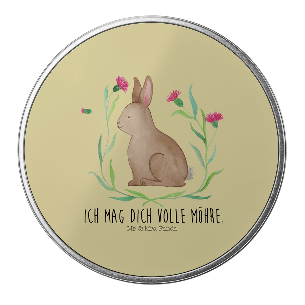 Blechdose rund Hase sitzend Metalldose, Keksdose, Dose, Vorratsdose, Geschenkbox, Ostern, Osterhase, Ostergeschenke, Osternest, Osterdeko, Geschenk zu Ostern, Frohe Ostern, Ostergrüße, Osterblume, Liebe, Grüße, Hase, Kaninchen