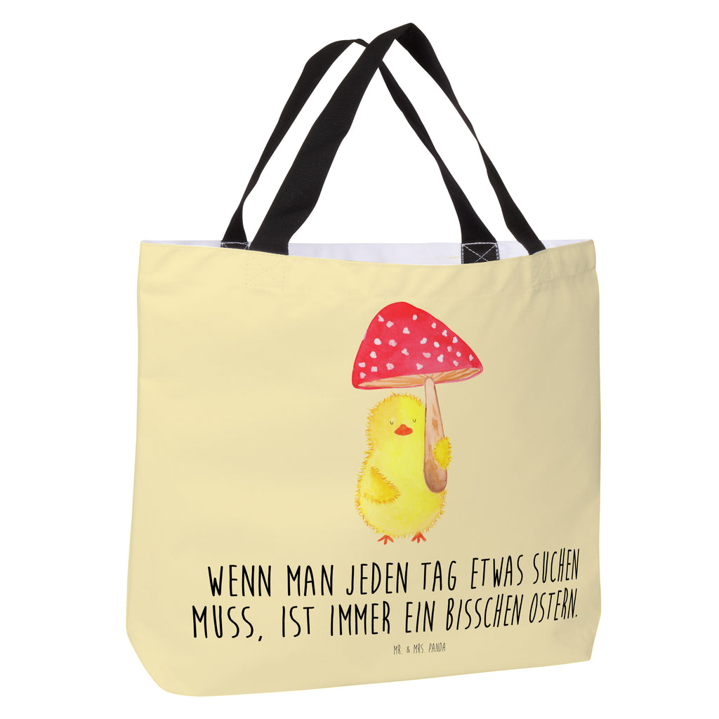 Shopper Küken Fliegenpilz Beutel, Einkaufstasche, Tasche, Strandtasche, Einkaufsbeutel, Shopper, Schultasche, Freizeittasche, Tragebeutel, Schulbeutel, Alltagstasche, Ostern, Osterhase, Ostergeschenke, Osternest, Osterdeko, Geschenk zu Ostern, Küken, Fliegenpilz, Glückspilz, Frohe Ostern, Ostergrüße