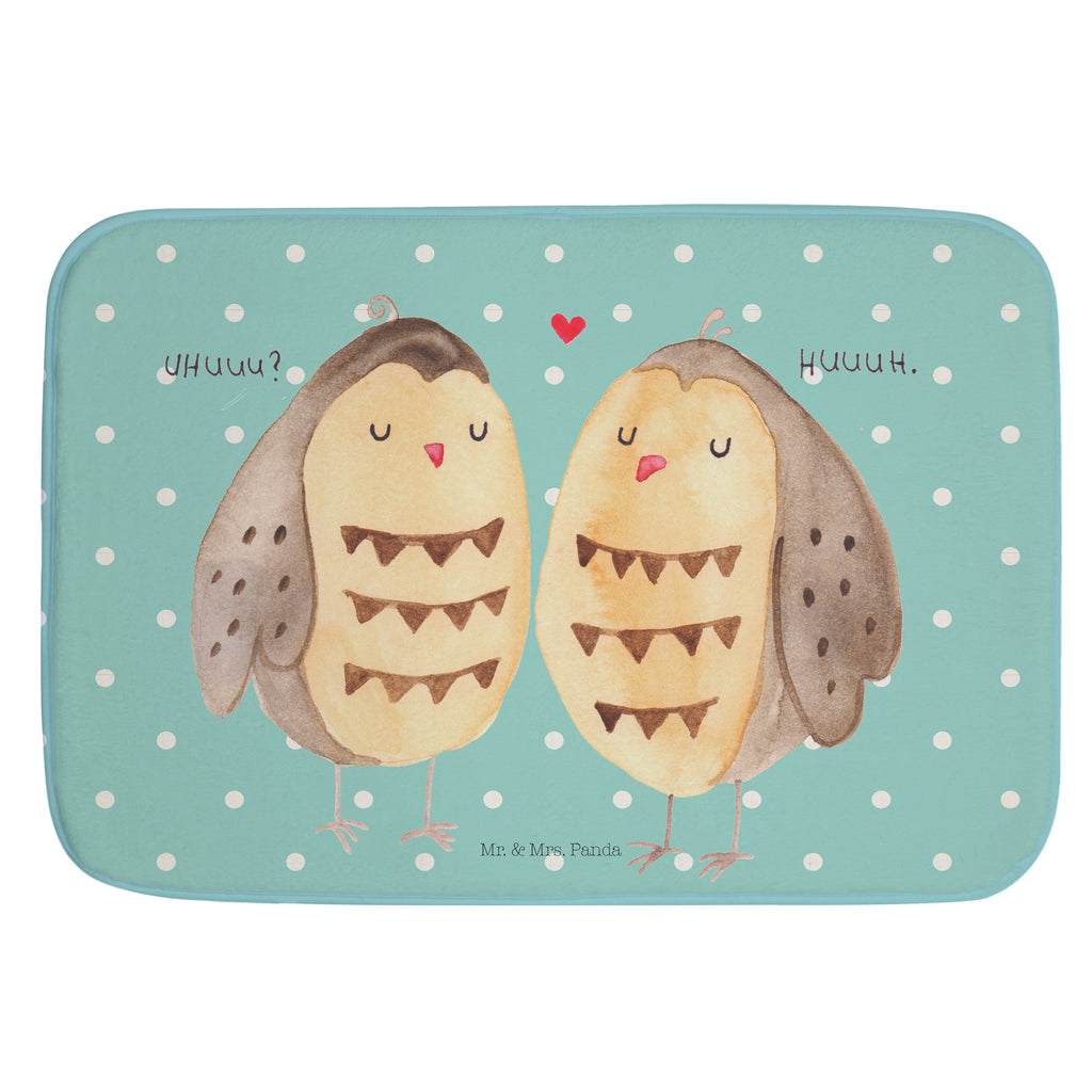 Badvorleger Eule Liebe Badematte, Badteppich, Duschvorleger, Badezimmerteppich, Badezimmermatte, Badvorleger, Duschmatte, Duschteppich, Eule, Eule Deko, Liebe, Hochzeit Spruch, Owl, All you need is love, Liebe Spruch, Freundin Geschenk, Freund, Wortspiel lustig