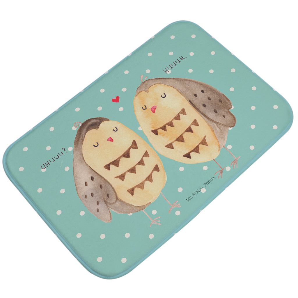Badvorleger Eule Liebe Badematte, Badteppich, Duschvorleger, Badezimmerteppich, Badezimmermatte, Badvorleger, Duschmatte, Duschteppich, Eule, Eule Deko, Liebe, Hochzeit Spruch, Owl, All you need is love, Liebe Spruch, Freundin Geschenk, Freund, Wortspiel lustig