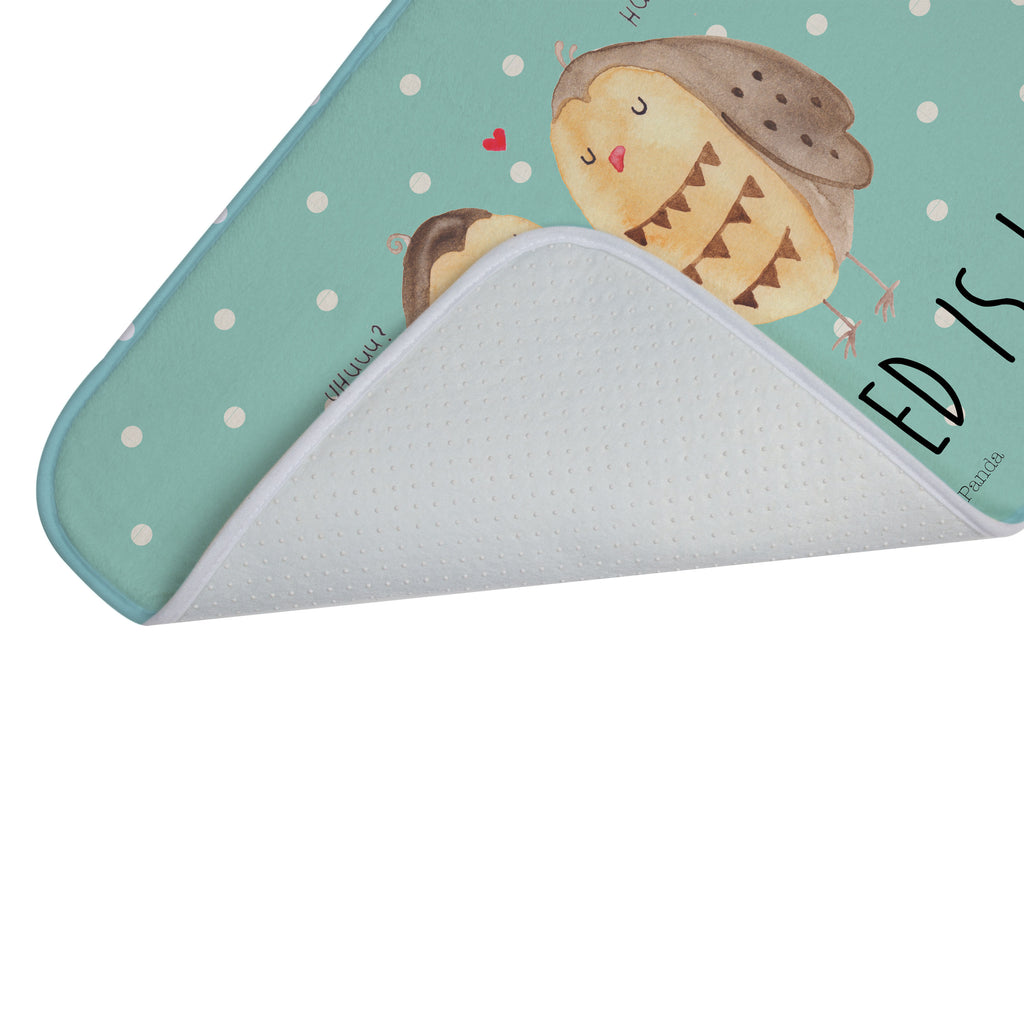 Badvorleger Eule Liebe Badematte, Badteppich, Duschvorleger, Badezimmerteppich, Badezimmermatte, Badvorleger, Duschmatte, Duschteppich, Eule, Eule Deko, Liebe, Hochzeit Spruch, Owl, All you need is love, Liebe Spruch, Freundin Geschenk, Freund, Wortspiel lustig