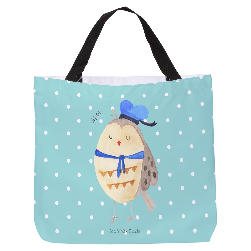 Shopper Eule Matrosen Beutel, Einkaufstasche, Tasche, Strandtasche, Einkaufsbeutel, Shopper, Schultasche, Freizeittasche, Tragebeutel, Schulbeutel, Alltagstasche, Eule, Eule Spruch, Eule Deko, Owl, Wortspiel lustig, Matrose, Freundin, Ehe, Seefahrer, Heimathafen, Hochzeitstag Geschenk