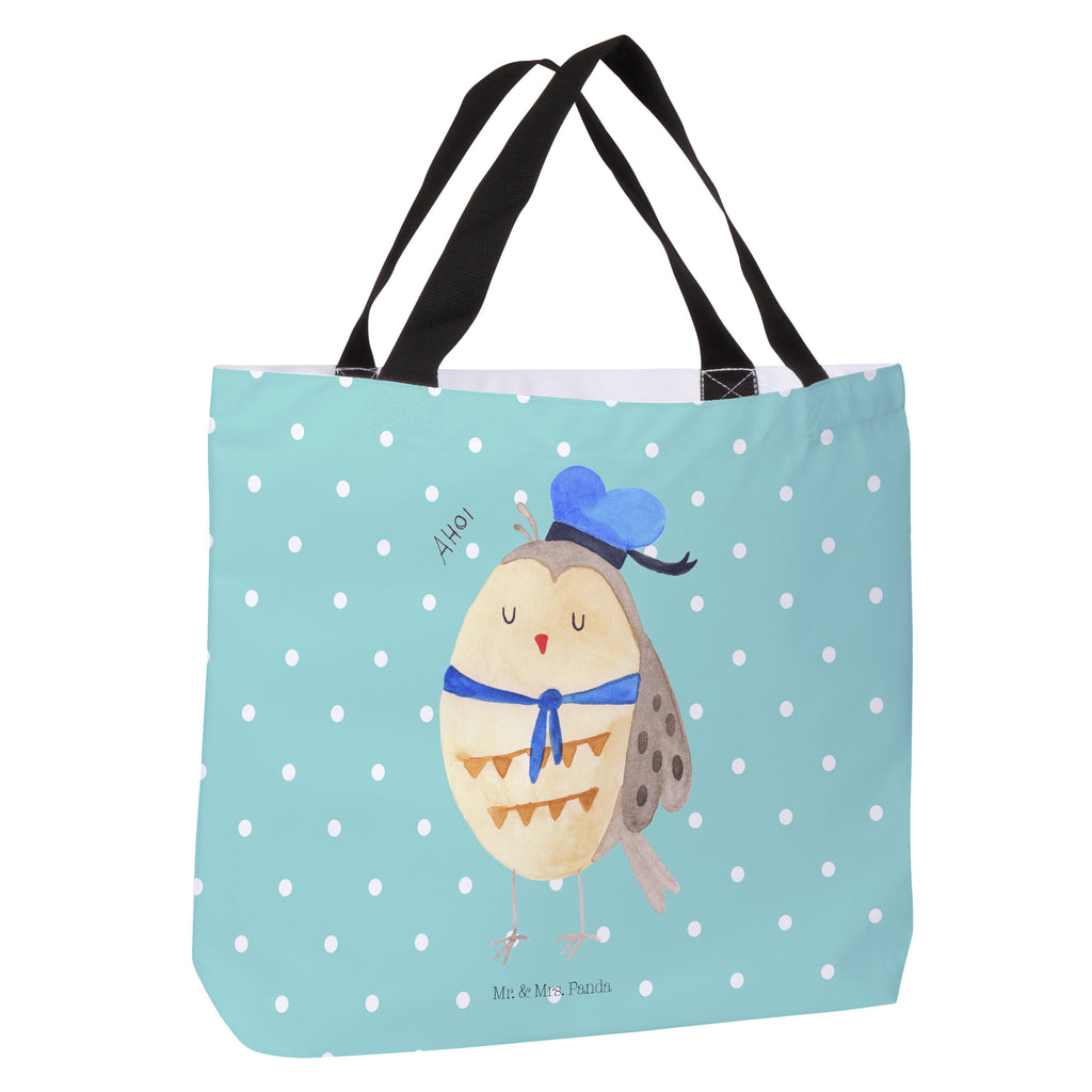 Shopper Eule Matrosen Beutel, Einkaufstasche, Tasche, Strandtasche, Einkaufsbeutel, Shopper, Schultasche, Freizeittasche, Tragebeutel, Schulbeutel, Alltagstasche, Eule, Eule Spruch, Eule Deko, Owl, Wortspiel lustig, Matrose, Freundin, Ehe, Seefahrer, Heimathafen, Hochzeitstag Geschenk
