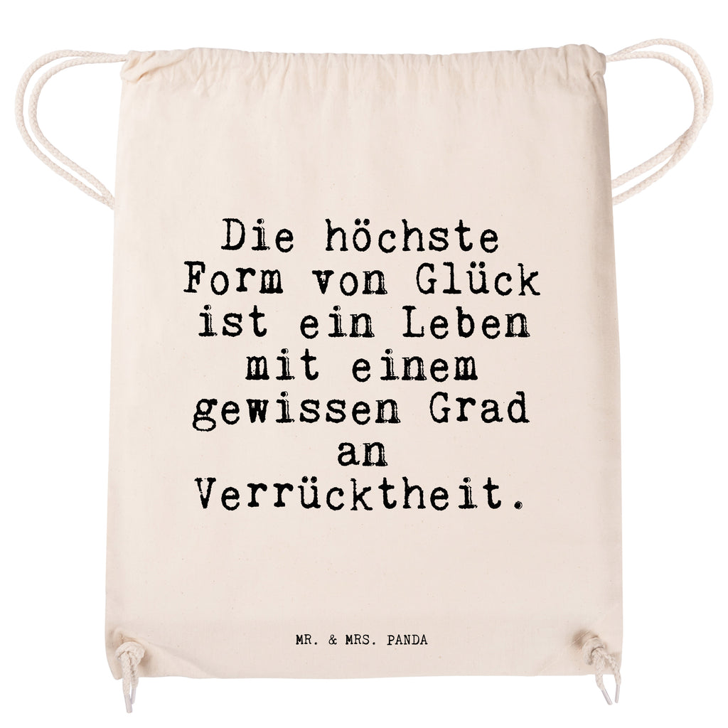 Sportbeutel Sprüche und Zitate Die höchste Form von Glück ist ein Leben mit einem gewissen Grad an Verrücktheit. Sportbeutel, Turnbeutel, Beutel, Sporttasche, Tasche, Stoffbeutel, Sportbeutel Kinder, Spruch, Sprüche, lustig, Weisheiten, Zitate, Spruch Sprüche Weisheiten Zitate Lustig Weisheit Worte