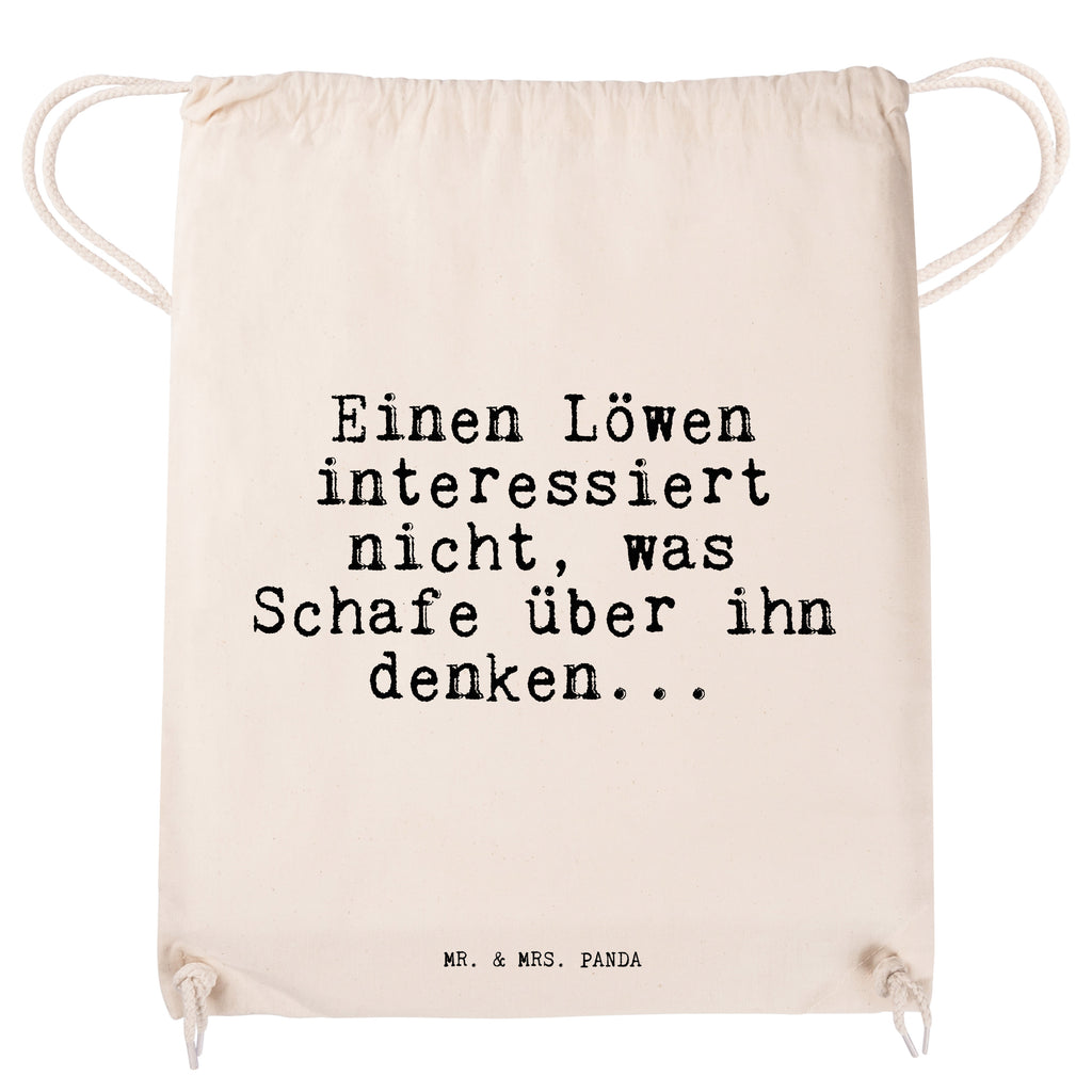 Sportbeutel Sprüche und Zitate Einen Löwen interessiert nicht, was Schafe über ihn denken... Sportbeutel, Turnbeutel, Beutel, Sporttasche, Tasche, Stoffbeutel, Sportbeutel Kinder, Spruch, Sprüche, lustig, Weisheiten, Zitate, Spruch Sprüche Weisheiten Zitate Lustig Weisheit Worte