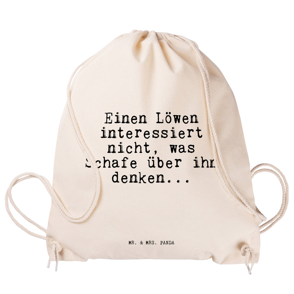 Sportbeutel Sprüche und Zitate Einen Löwen interessiert nicht, was Schafe über ihn denken... Sportbeutel, Turnbeutel, Beutel, Sporttasche, Tasche, Stoffbeutel, Sportbeutel Kinder, Spruch, Sprüche, lustig, Weisheiten, Zitate, Spruch Sprüche Weisheiten Zitate Lustig Weisheit Worte