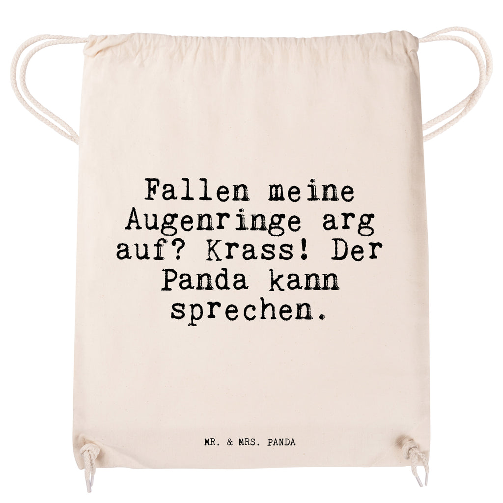 Sportbeutel Sprüche und Zitate Fallen meine Augenringe arg auf? Krass! Der Panda kann sprechen. Sportbeutel, Turnbeutel, Beutel, Sporttasche, Tasche, Stoffbeutel, Sportbeutel Kinder, Spruch, Sprüche, lustig, Weisheiten, Zitate, Spruch Sprüche Weisheiten Zitate Lustig Weisheit Worte