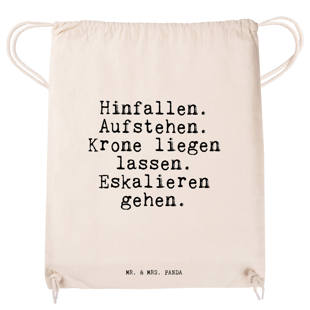 Sportbeutel Sprüche und Zitate Hinfallen. Aufstehen. Krone liegen lassen. Eskalieren gehen. Sportbeutel, Turnbeutel, Beutel, Sporttasche, Tasche, Stoffbeutel, Sportbeutel Kinder, Spruch, Sprüche, lustig, Weisheiten, Zitate, Spruch Sprüche Weisheiten Zitate Lustig Weisheit Worte