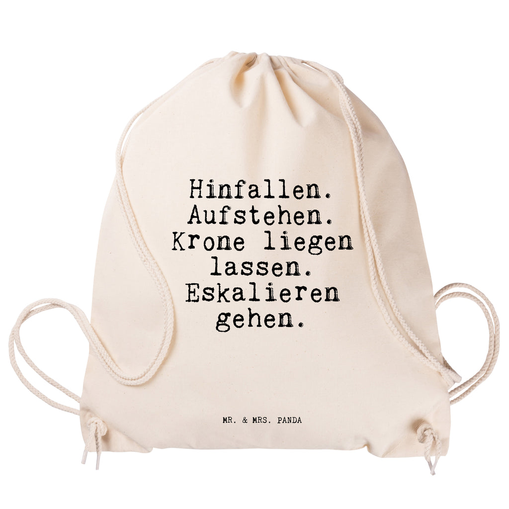 Sportbeutel Sprüche und Zitate Hinfallen. Aufstehen. Krone liegen lassen. Eskalieren gehen. Sportbeutel, Turnbeutel, Beutel, Sporttasche, Tasche, Stoffbeutel, Sportbeutel Kinder, Spruch, Sprüche, lustig, Weisheiten, Zitate, Spruch Sprüche Weisheiten Zitate Lustig Weisheit Worte