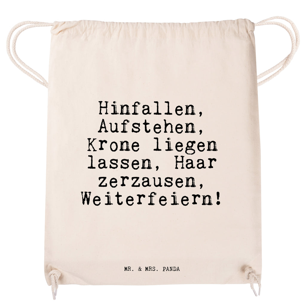 Sportbeutel Sprüche und Zitate Hinfallen, Aufstehen, Krone liegen lassen, Haar zerzausen, Weiterfeiern! Sportbeutel, Turnbeutel, Beutel, Sporttasche, Tasche, Stoffbeutel, Sportbeutel Kinder, Spruch, Sprüche, lustig, Weisheiten, Zitate, Spruch Sprüche Weisheiten Zitate Lustig Weisheit Worte