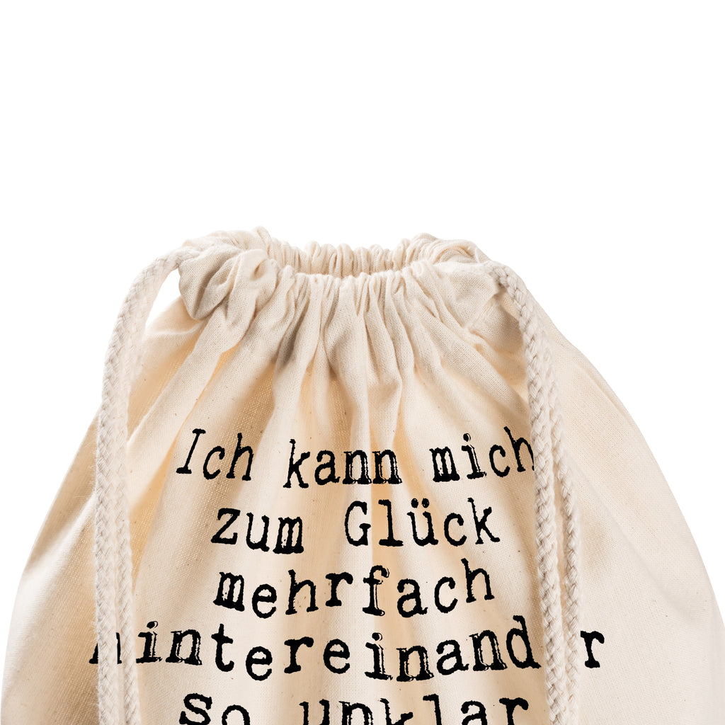 Sportbeutel Sprüche und Zitate Ich kann mich zum Glück mehrfach hintereinander so unklar ausdrücken, dass niemand mehr so genau weiß, ob ich überhaupt etwas gesagt habe... Turnbeutel, Beutel, Sporttasche, Tasche, Stoffbeutel, Spruch, Sprüche, lustig, Weisheiten, Zitate, Spruch Sprüche Weisheiten Zitate Lustig Weisheit Worte