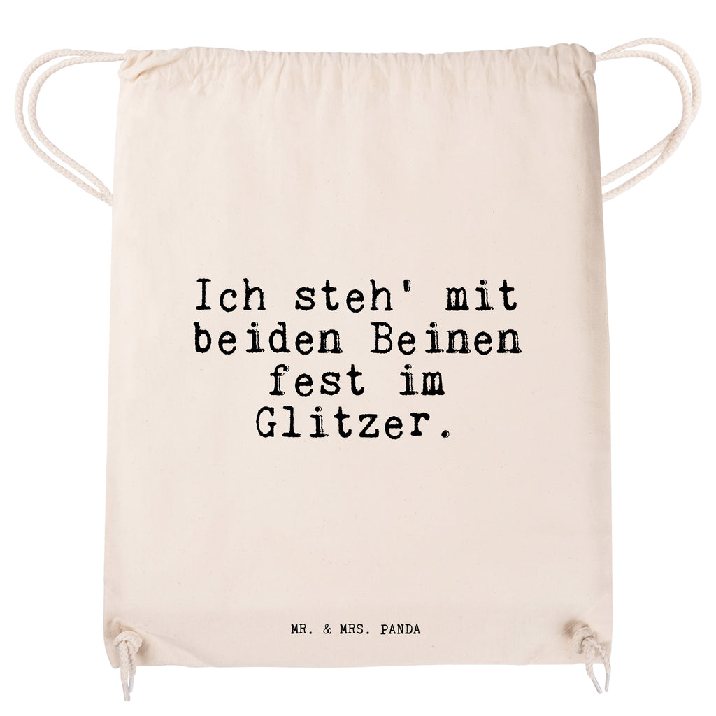 Sportbeutel Sprüche und Zitate Ich steh' mit beiden Beinen fest im Glitzer. Sportbeutel, Turnbeutel, Beutel, Sporttasche, Tasche, Stoffbeutel, Sportbeutel Kinder, Spruch, Sprüche, lustig, Weisheiten, Zitate, Spruch Sprüche Weisheiten Zitate Lustig Weisheit Worte