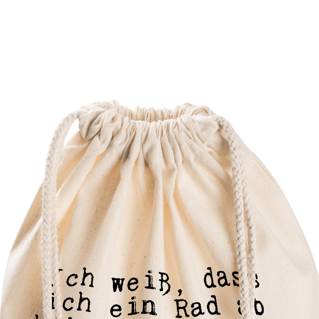 Sportbeutel Sprüche und Zitate Ich weiß, dass ich ein Rad ab habe. Aber guck mal wie toll es rollt... huiiihuiiiiii.... Turnbeutel, Beutel, Sporttasche, Tasche, Stoffbeutel, Spruch, Sprüche, lustig, Weisheiten, Zitate, Spruch Sprüche Weisheiten Zitate Lustig Weisheit Worte