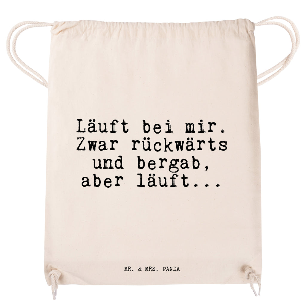 Sportbeutel Sprüche und Zitate Läuft bei mir. Zwar rückwärts und bergab, aber läuft... Sportbeutel, Turnbeutel, Beutel, Sporttasche, Tasche, Stoffbeutel, Sportbeutel Kinder, Spruch, Sprüche, lustig, Weisheiten, Zitate, Spruch Sprüche Weisheiten Zitate Lustig Weisheit Worte