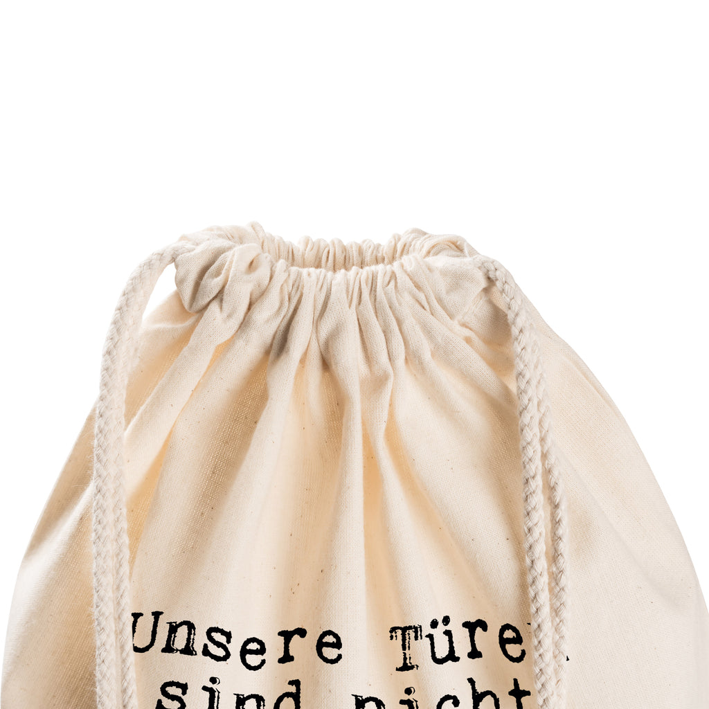 Sportbeutel Sprüche und Zitate Unsere Türen sind nicht verkratzt, das ist moderne Krallenkunst. Sportbeutel, Turnbeutel, Beutel, Sporttasche, Tasche, Stoffbeutel, Sportbeutel Kinder, Spruch, Sprüche, lustig, Weisheiten, Zitate, Spruch Sprüche Weisheiten Zitate Lustig Weisheit Worte