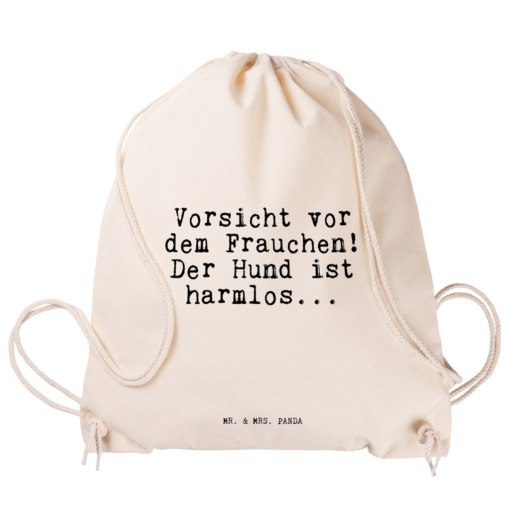Sportbeutel Sprüche und Zitate Vorsicht vor dem Frauchen! Der Hund ist harmlos... Sportbeutel, Turnbeutel, Beutel, Sporttasche, Tasche, Stoffbeutel, Sportbeutel Kinder, Spruch, Sprüche, lustig, Weisheiten, Zitate, Spruch Sprüche Weisheiten Zitate Lustig Weisheit Worte