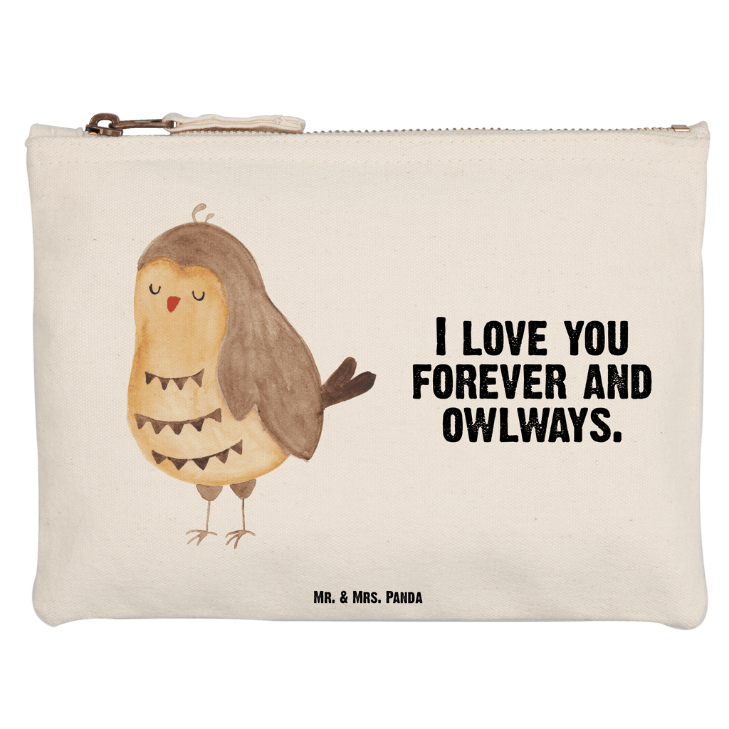 Schminktasche Eule Zufrieden Schminktasche, Kosmetiktasche, Kosmetikbeutel, Stiftemäppchen, Etui, Federmappe, Makeup, XXL, Schminketui, Kosmetiketui, Schlamperetui, Eule, Eule Spruch, Eule deko, Owl, Liebe Spruch, Romantisch, Wortspiel lustig, Spruch schön, Geschenk Hochzeitstag