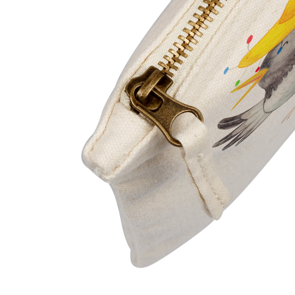 Schminktasche Rabe mit Sombrero Schminktasche, Kosmetiktasche, Kosmetikbeutel, Stiftemäppchen, Etui, Federmappe, Makeup, XXL, Schminketui, Kosmetiketui, Schlamperetui, Tiermotive, Gute Laune, lustige Sprüche, Tiere, Rabe, Vogel, Vögel, Spruch positiv, fröhlich sein, glücklich sein, Glück Spruch, froh, Elster, Motivation