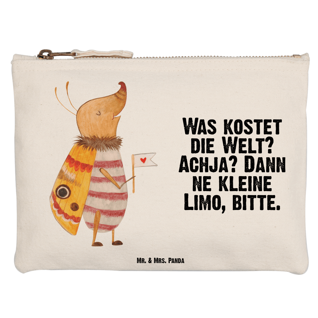 Schminktasche Nachtfalter mit Fähnchen Schminktasche, Kosmetiktasche, Kosmetikbeutel, Stiftemäppchen, Etui, Federmappe, Makeup, XXL, Schminketui, Kosmetiketui, Schlamperetui, Tiermotive, Gute Laune, lustige Sprüche, Tiere, Nachtfalter, Käfer, Spruch lustig, Spruch witzig, süß, niedlich, Küche Deko, Was kostet die Welt