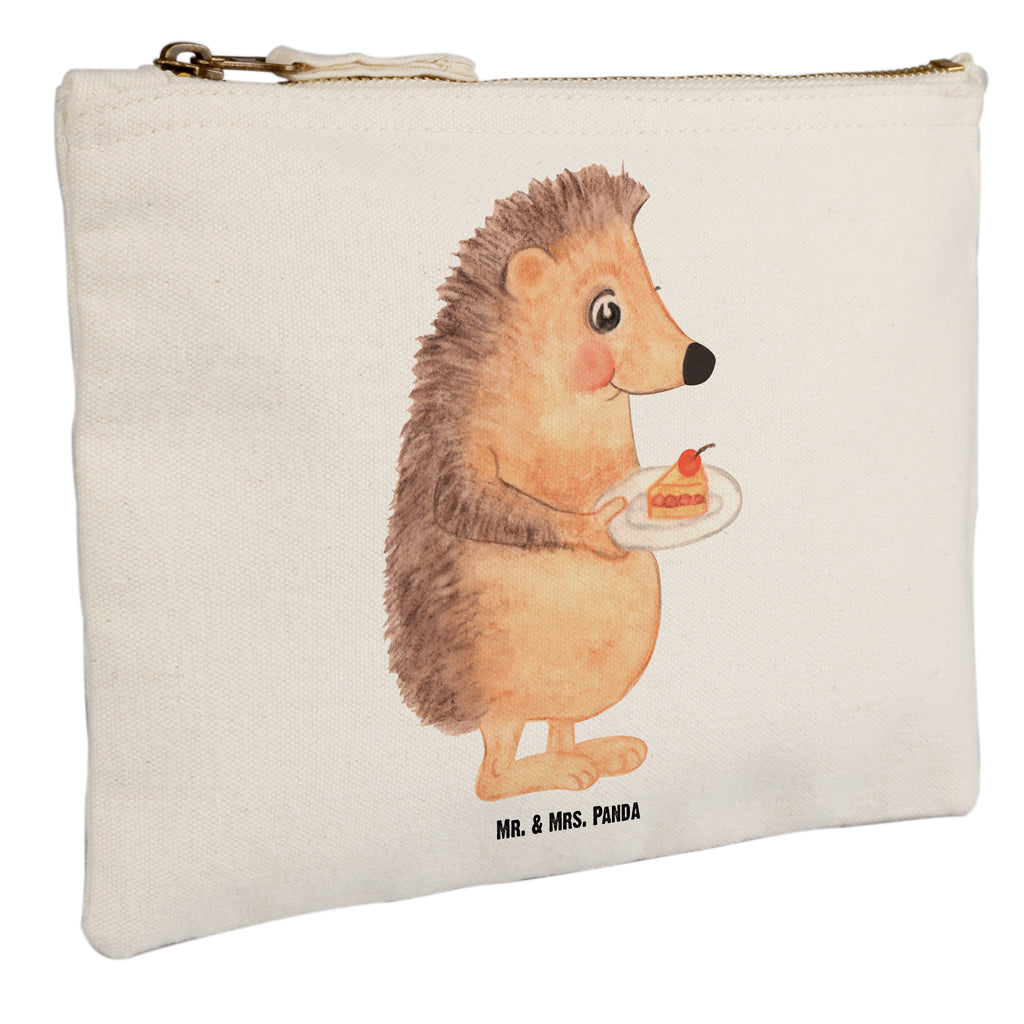 Schminktasche Igel mit Kuchenstück Schminktasche, Kosmetiktasche, Kosmetikbeutel, Stiftemäppchen, Etui, Federmappe, Makeup, XXL, Schminketui, Kosmetiketui, Schlamperetui, Tiermotive, Gute Laune, lustige Sprüche, Tiere, Igel, Essen Spruch, Kuchen, Backen Geschenk, Kuchen backen, Einladung Party, Geburtstagskuchen, Torte