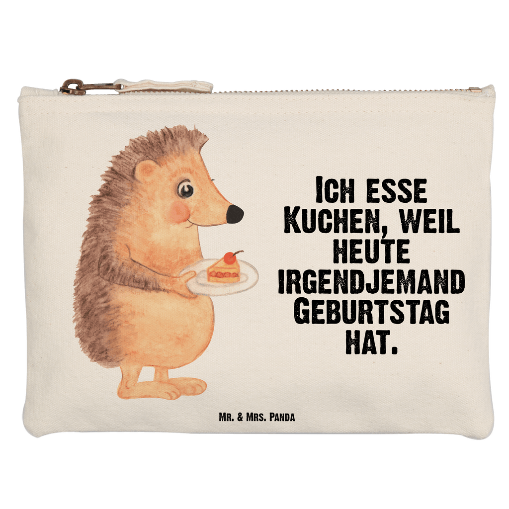 Schminktasche Igel mit Kuchenstück Schminktasche, Kosmetiktasche, Kosmetikbeutel, Stiftemäppchen, Etui, Federmappe, Makeup, XXL, Schminketui, Kosmetiketui, Schlamperetui, Tiermotive, Gute Laune, lustige Sprüche, Tiere, Igel, Essen Spruch, Kuchen, Backen Geschenk, Kuchen backen, Einladung Party, Geburtstagskuchen, Torte