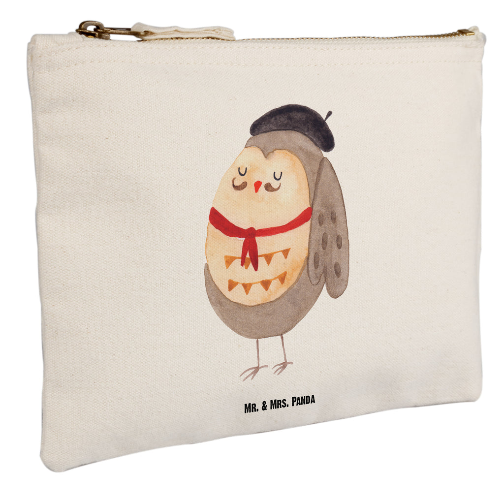Schminktasche Eule Französisch Schminktasche, Kosmetiktasche, Kosmetikbeutel, Stiftemäppchen, Etui, Federmappe, Makeup, XXL, Schminketui, Kosmetiketui, Schlamperetui, Eule, Eulen, Eule Deko, Owl, hibou, La vie est belle, das Leben ist schön, Spruch schön, Spruch Französisch, Frankreich