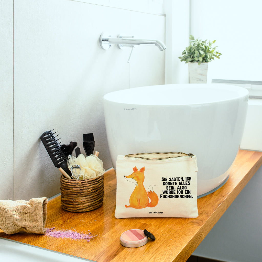 Schminktasche Fuchshörnchen Wunsch Schminktasche, Kosmetiktasche, Kosmetikbeutel, Stiftemäppchen, Etui, Federmappe, Makeup, XXL, Schminketui, Kosmetiketui, Schlamperetui, Einhorn, Einhörner, Einhorn Deko, Pegasus, Unicorn, Fuchs, Unicorns, Fuchshörnchen, Fuchshorn, Foxycorn, Füchse