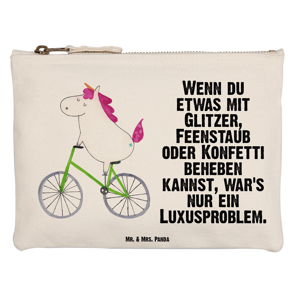 Schminktasche Einhorn Radfahrer Schminktasche, Kosmetiktasche, Kosmetikbeutel, Stiftemäppchen, Etui, Federmappe, Makeup, XXL, Schminketui, Kosmetiketui, Schlamperetui, Einhorn, Einhörner, Einhorn Deko, Pegasus, Unicorn, Radfahren, Radfahrer, Rad, Bike, Feenstaub, Konfetti, Luxusproblem, Kummer, Liebeskummer