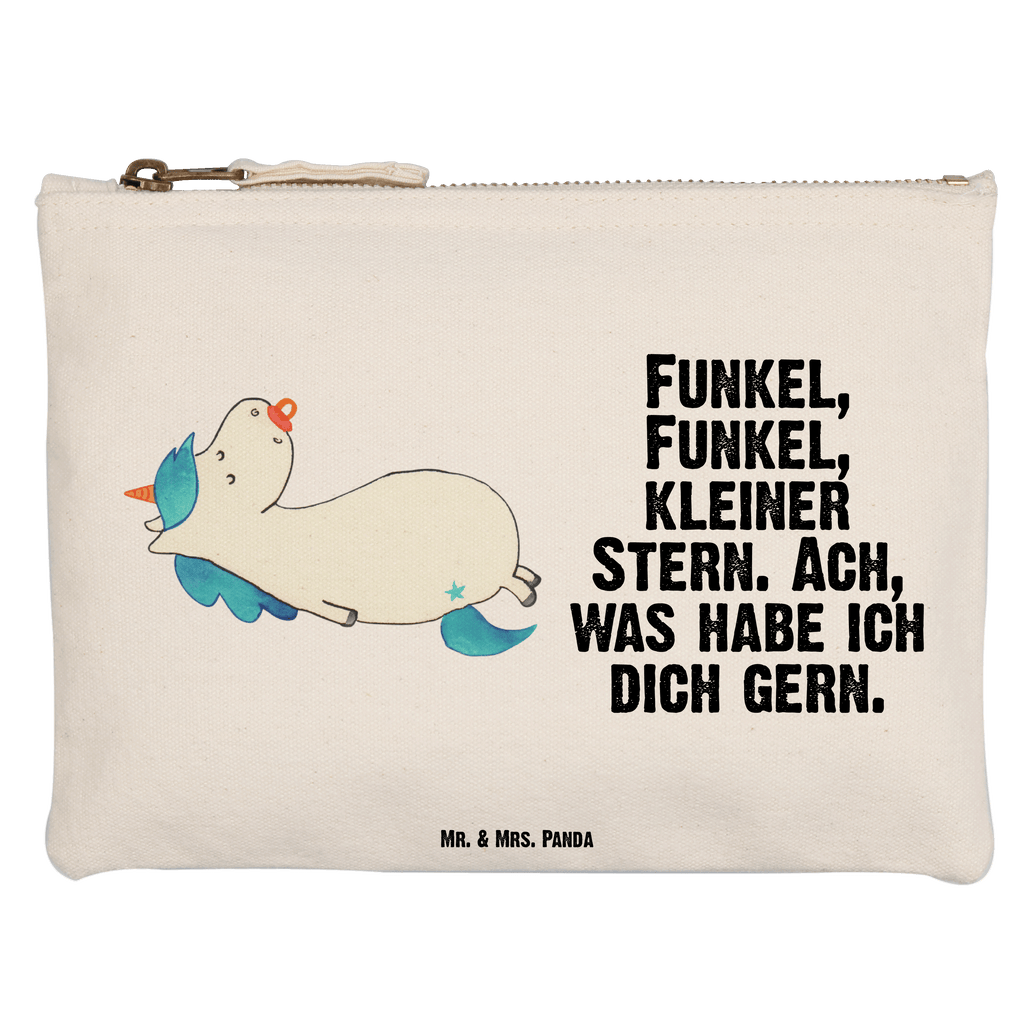 Schminktasche Einhorn Schnullie Schminktasche, Kosmetiktasche, Kosmetikbeutel, Stiftemäppchen, Etui, Federmappe, Makeup, XXL, Schminketui, Kosmetiketui, Schlamperetui, Einhorn, Einhörner, Einhorn Deko, Pegasus, Unicorn, Baby, Kleinkind, Geburt, Geburtstag, Säugling, Schnuller, Geschenk Geburt, Mutter, Mama