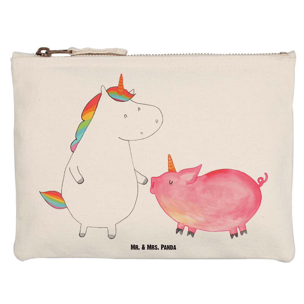 Schminktasche Einhorn + Schweinhorn Schminktasche, Kosmetiktasche, Kosmetikbeutel, Stiftemäppchen, Etui, Federmappe, Makeup, XXL, Schminketui, Kosmetiketui, Schlamperetui, Einhorn, Einhörner, Einhorn Deko, Pegasus, Unicorn, Freundschaft, Schweinhorn, Schwein, Freundin, Schweinchen