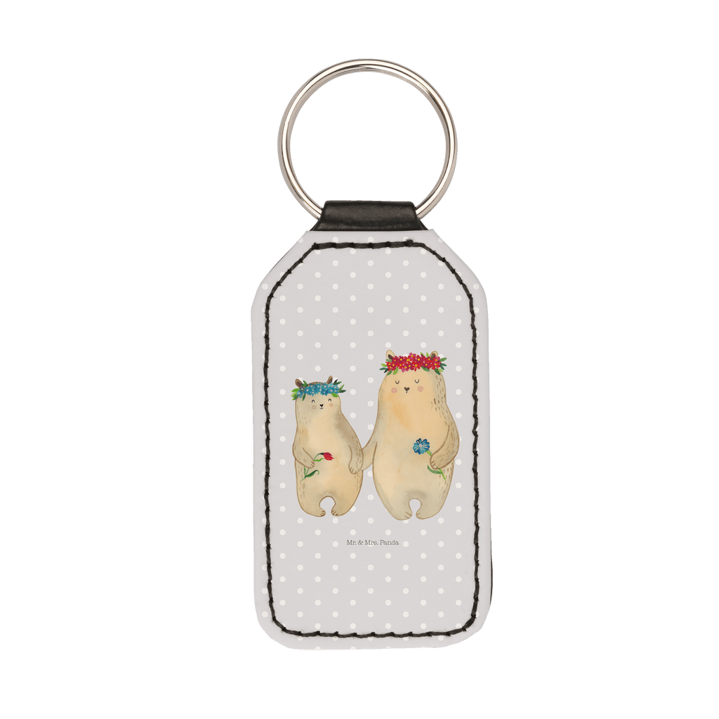 Rechteckig Schlüsselanhänger Bären mit Blumenkranz Schlüsselanhänger, Anhänger, Taschenanhänger, Glücksbringer, Schutzengel, Familie, Vatertag, Muttertag, Bruder, Schwester, Mama, Papa, Oma, Opa, Bär, Bären, Mutter, Mutti, Mami, Lieblingsmensch, Lieblingsmama, beste Mutter, weltbeste Mama, Geschenk Mama. Muttertag, Tochter, Kind, Kinder, Töchter, Family, Vorbild