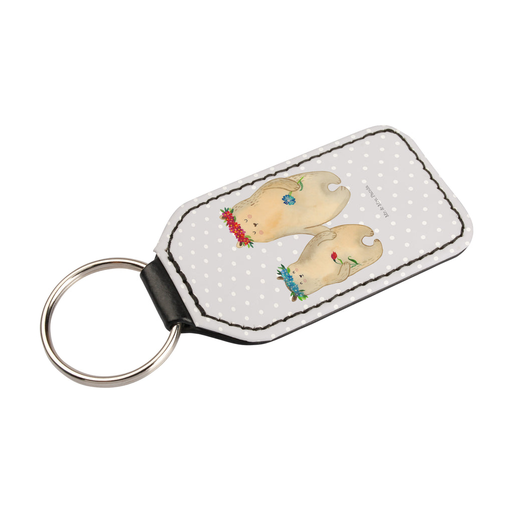 Rechteckig Schlüsselanhänger Bären mit Blumenkranz Schlüsselanhänger, Anhänger, Taschenanhänger, Glücksbringer, Schutzengel, Familie, Vatertag, Muttertag, Bruder, Schwester, Mama, Papa, Oma, Opa, Bär, Bären, Mutter, Mutti, Mami, Lieblingsmensch, Lieblingsmama, beste Mutter, weltbeste Mama, Geschenk Mama. Muttertag, Tochter, Kind, Kinder, Töchter, Family, Vorbild