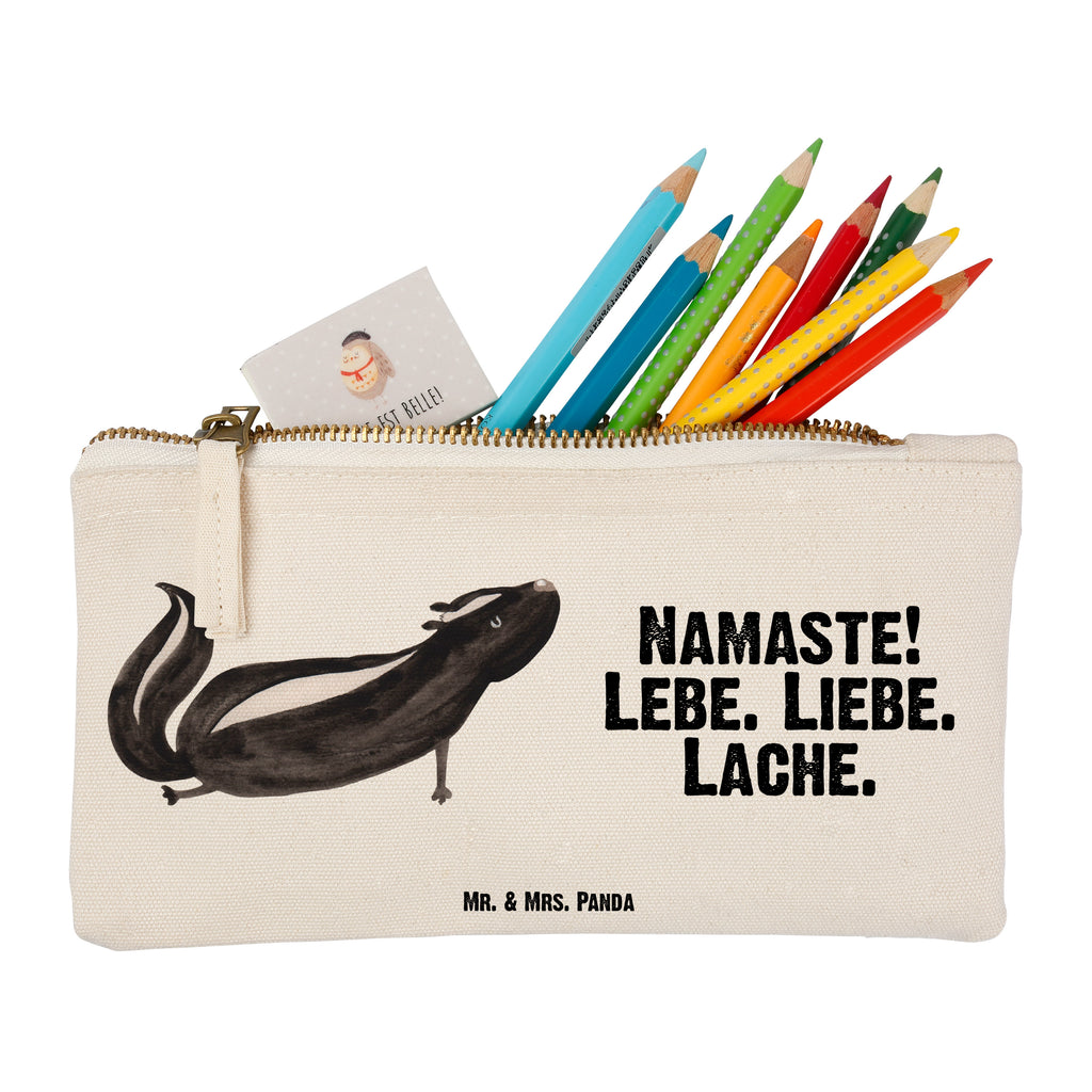 Schminktasche Stinktier Yoga Stinktier, Skunk, Wildtier, Raubtier, Stinker, Stinki, Yoga, Namaste, Lebe, Liebe, Lache Schminktasche, Kosmetiktasche, Kosmetikbeutel, Stiftemäppchen, Etui, Federmappe, Makeup, XXL, Schminketui, Kosmetiketui, Schlamperetui  Stinktier, Skunk