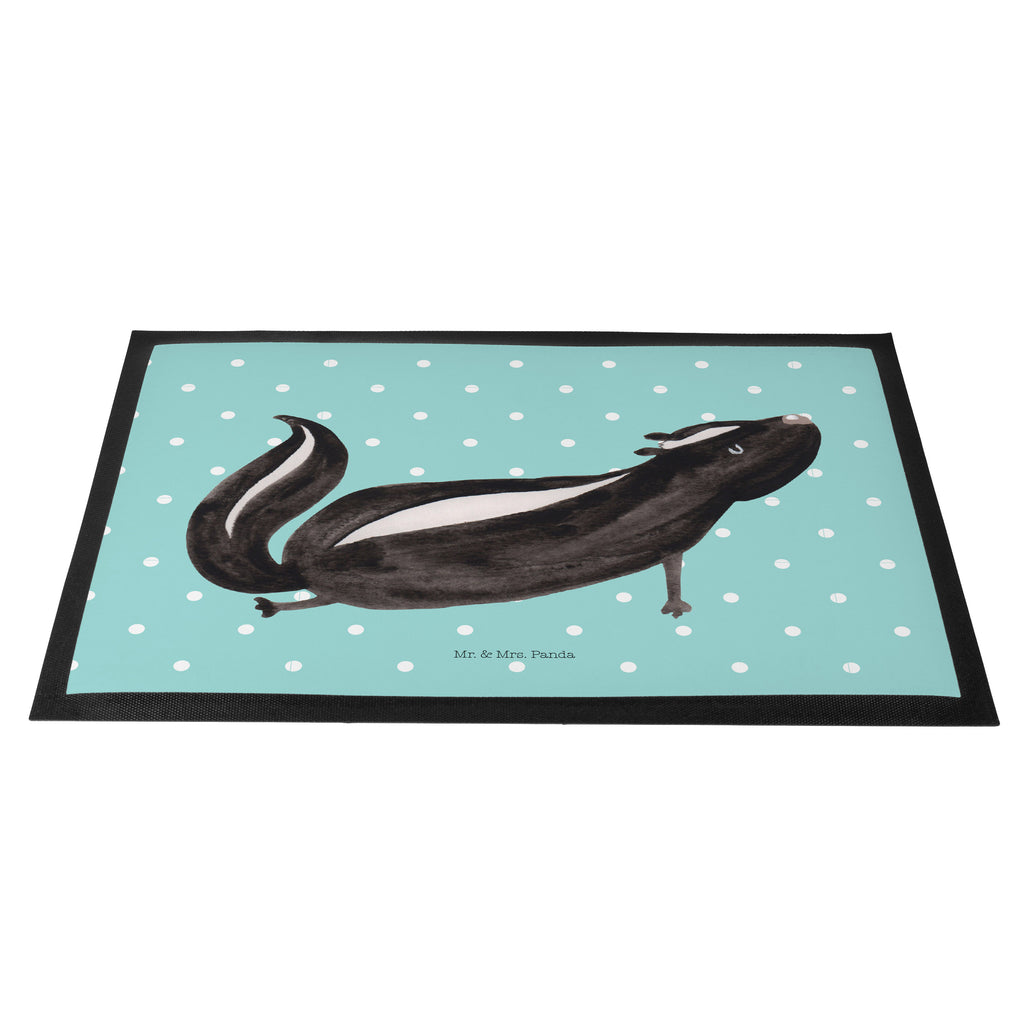 Fußmatte Stinktier Yoga Stinktier, Skunk, Wildtier, Raubtier, Stinker, Stinki, Yoga, Namaste, Lebe, Liebe, Lache Türvorleger, Schmutzmatte, Fußabtreter, Matte, Schmutzfänger, Fußabstreifer, Schmutzfangmatte, Türmatte, Motivfußmatte,  Haustürmatte, Vorleger  Stinktier, Skunk