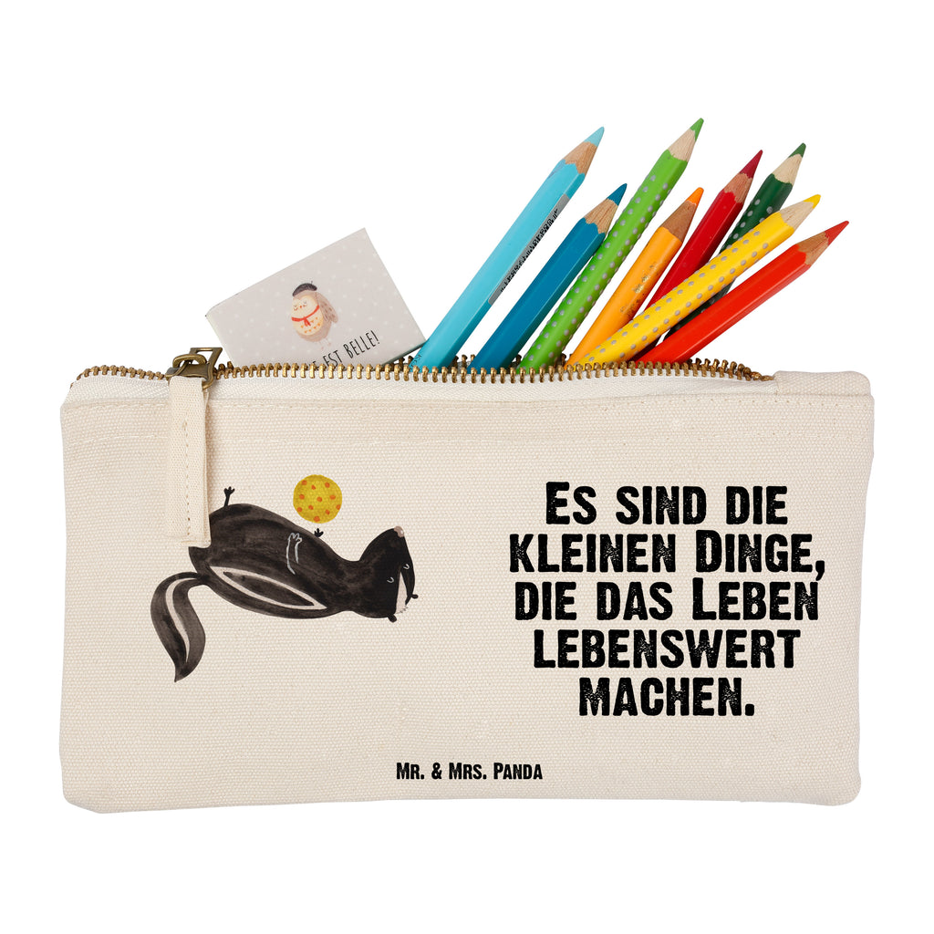 Schminktasche Stinktier Ball Stinktier, Skunk, Wildtier, Raubtier, Stinker, Stinki, verspielt, Weisheit,  Schminktasche, Kosmetiktasche, Kosmetikbeutel, Stiftemäppchen, Etui, Federmappe, Makeup, XXL, Schminketui, Kosmetiketui, Schlamperetui  Stinktier, Skunk