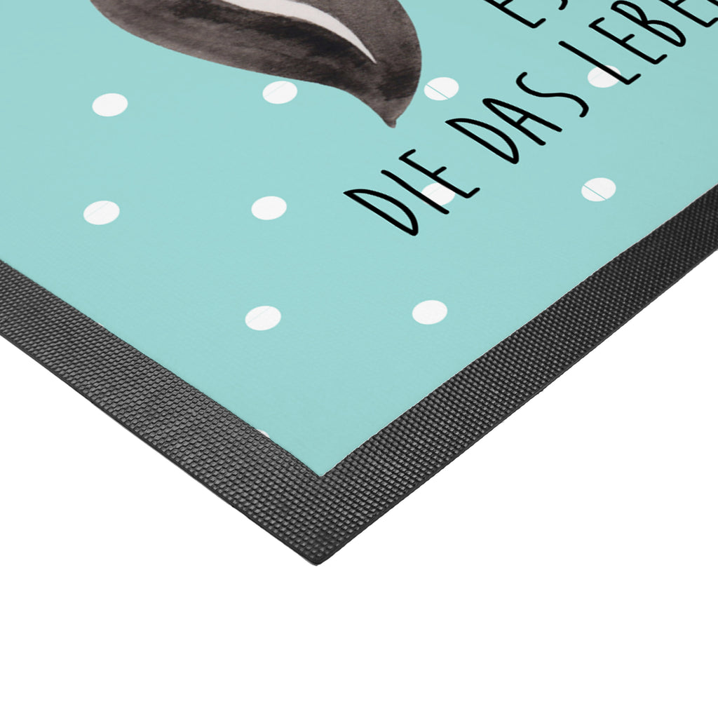 Fußmatte Stinktier Ball Stinktier, Skunk, Wildtier, Raubtier, Stinker, Stinki, verspielt, Weisheit,  Türvorleger, Schmutzmatte, Fußabtreter, Matte, Schmutzfänger, Fußabstreifer, Schmutzfangmatte, Türmatte, Motivfußmatte,  Haustürmatte, Vorleger  Stinktier, Skunk