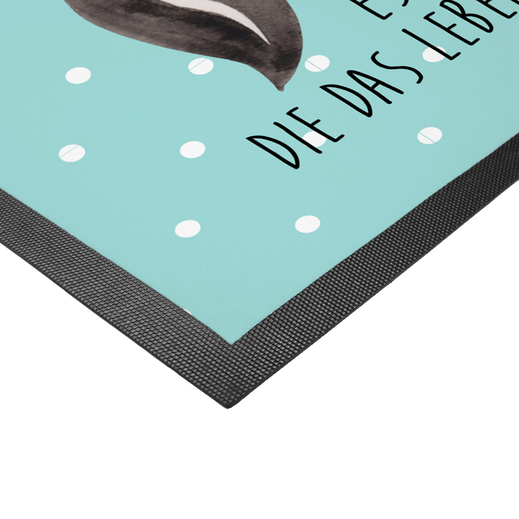 Fußmatte Stinktier Ball Stinktier, Skunk, Wildtier, Raubtier, Stinker, Stinki, verspielt, Weisheit,  Türvorleger, Schmutzmatte, Fußabtreter, Matte, Schmutzfänger, Fußabstreifer, Schmutzfangmatte, Türmatte, Motivfußmatte,  Haustürmatte, Vorleger  Stinktier, Skunk