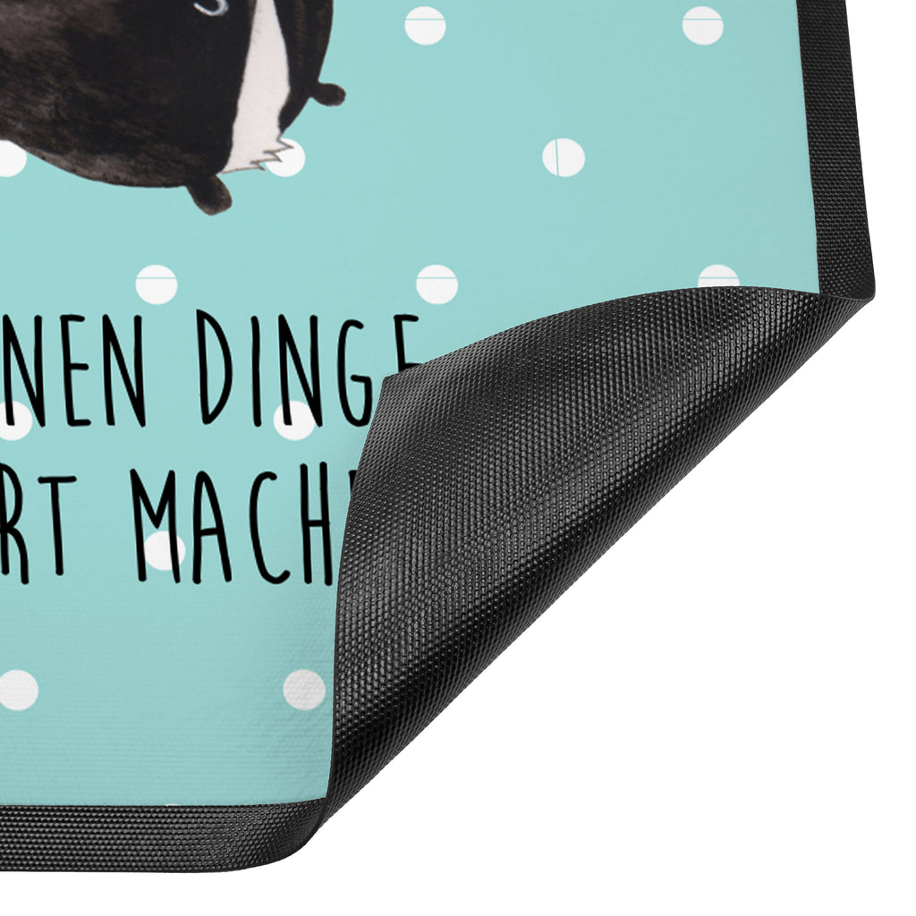 Fußmatte Stinktier Ball Stinktier, Skunk, Wildtier, Raubtier, Stinker, Stinki, verspielt, Weisheit,  Türvorleger, Schmutzmatte, Fußabtreter, Matte, Schmutzfänger, Fußabstreifer, Schmutzfangmatte, Türmatte, Motivfußmatte,  Haustürmatte, Vorleger  Stinktier, Skunk