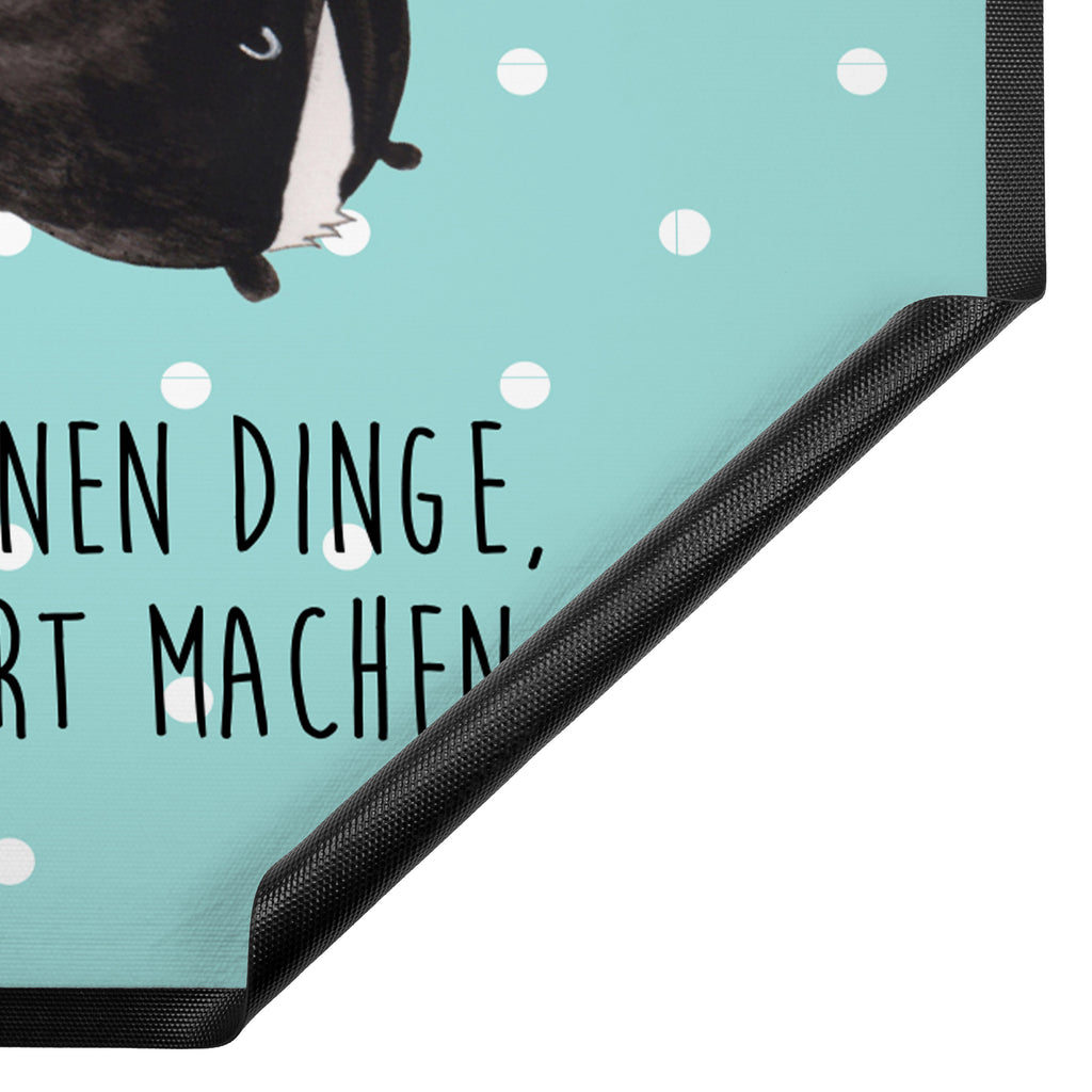 Fußmatte Stinktier Ball Stinktier, Skunk, Wildtier, Raubtier, Stinker, Stinki, verspielt, Weisheit,  Türvorleger, Schmutzmatte, Fußabtreter, Matte, Schmutzfänger, Fußabstreifer, Schmutzfangmatte, Türmatte, Motivfußmatte,  Haustürmatte, Vorleger  Stinktier, Skunk